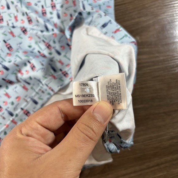 Peter Millar Blue Polo Summer Comfort Bloody Mary Print Golf Shirt Men's Large - Picture 3 of 6